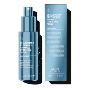 NWT NIB Allies of Skin Beta Glucan & Reservatrol Advanced Hydrating Serum